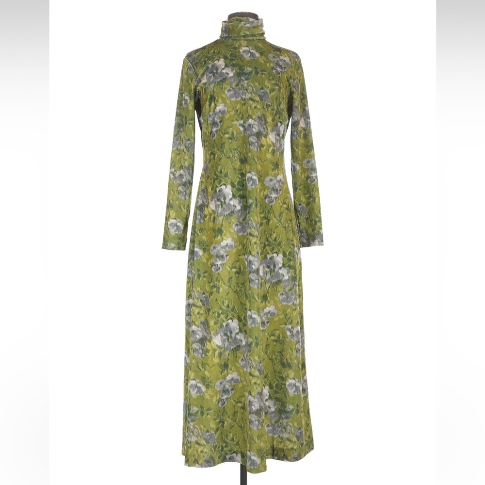 Tuckernuck Green Floral Long-Sleeve Midi Dress - Picture 3 of 7